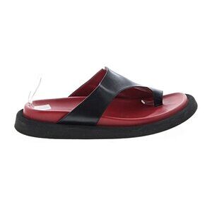 Kat Von D Poe Italian Slip On Flip Flop Chunky Slides Toe Wrap Sandals Shoes 8